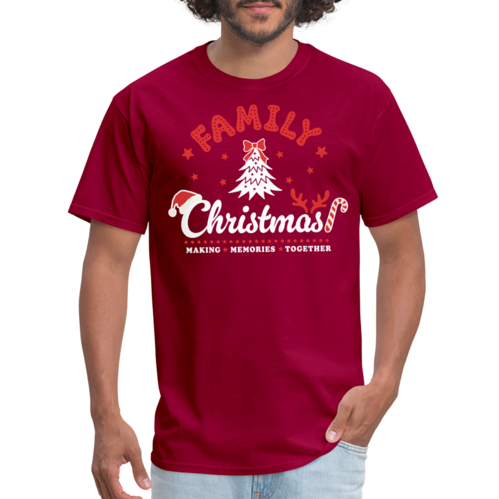 Family Christmas Making Memories Together T-Shirt - dark red