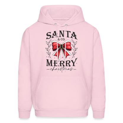 Merry Christmas Santa & Co Hoodie - pale pink