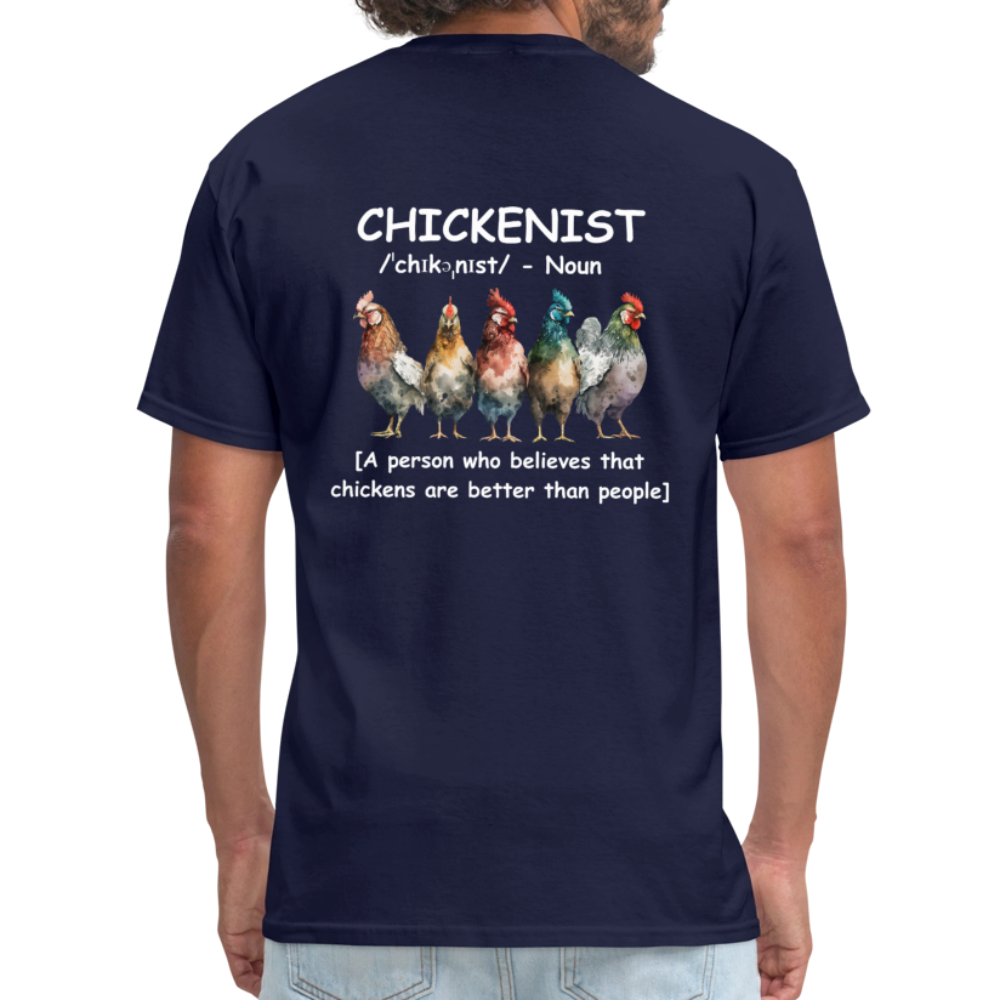 Chickenist T-Shirt (double sided print) - navy