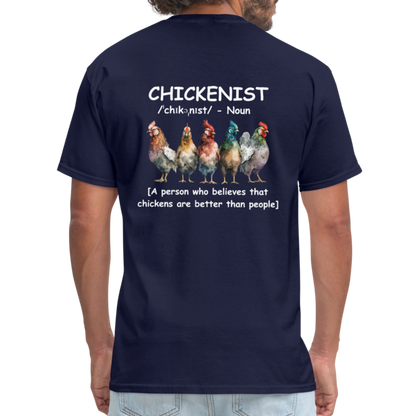 Chickenist T-Shirt (double sided print) - navy