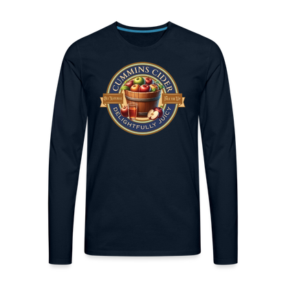 Cummins Cider (Funny Adult Humor) Men's Premium Long Sleeve T-Shirt - deep navy