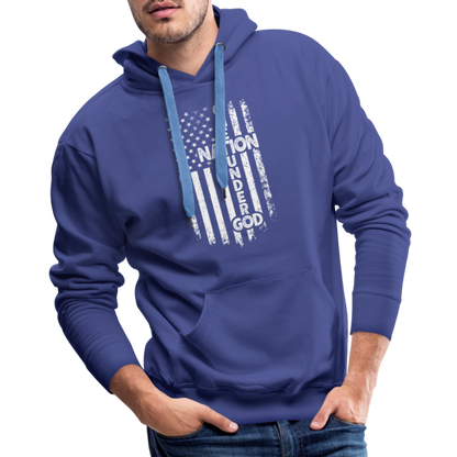 One Nation Under God Men’s Premium Hoodie - royal blue