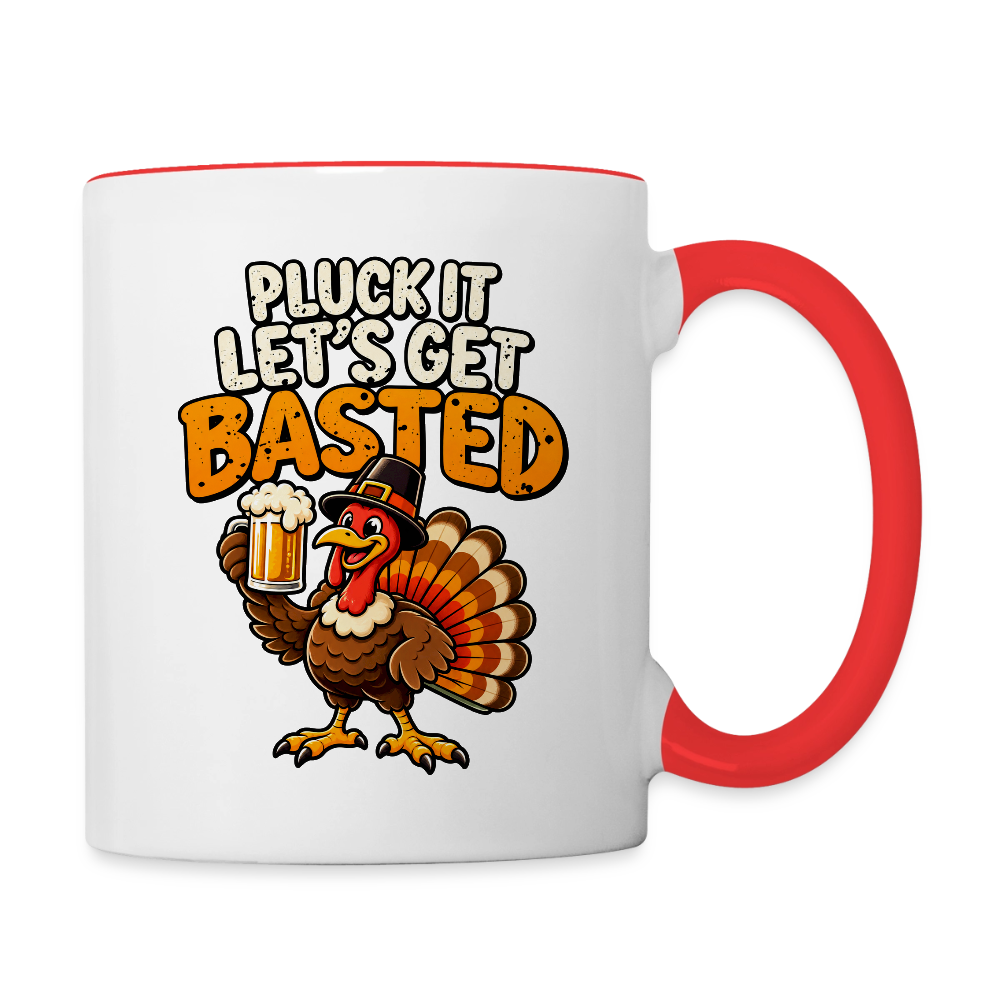 Pluck It Let’s Get Basted Coffee Mug - white/red
