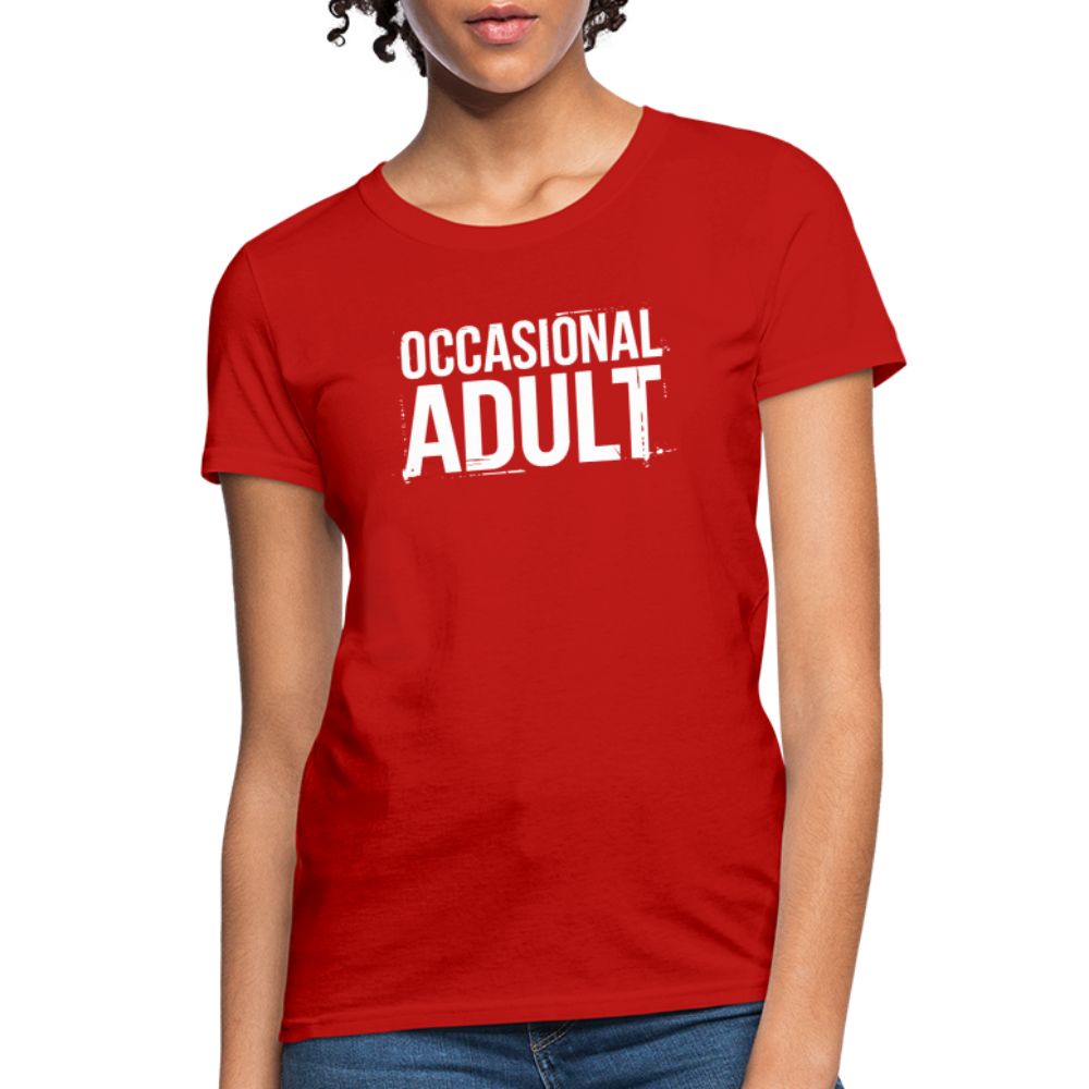 Occasional Adult Women's Contoured T-Shirt - red