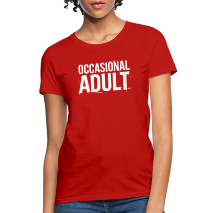 Occasional Adult Women's Contoured T-Shirt - red