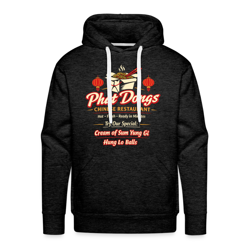 Phat Dongs Funny Chinese Restaurant Hoodie - charcoal grey