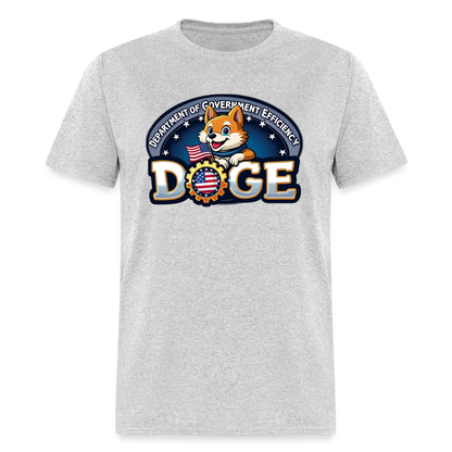 DOGE Logo (Dept of Government Efficiency) T-Shirt - heather gray