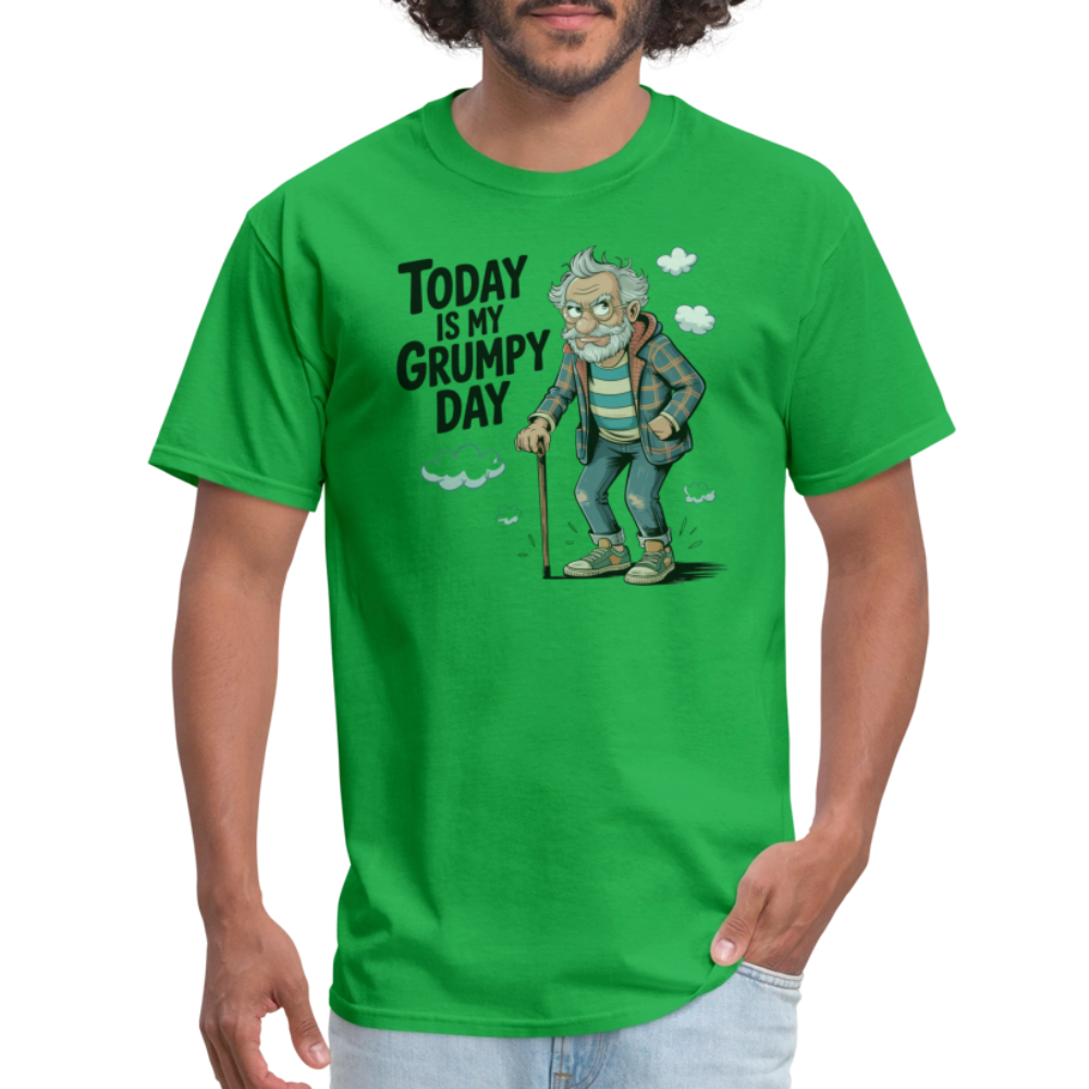 Today Is My Grumpy Day Funny T-Shirt - bright green