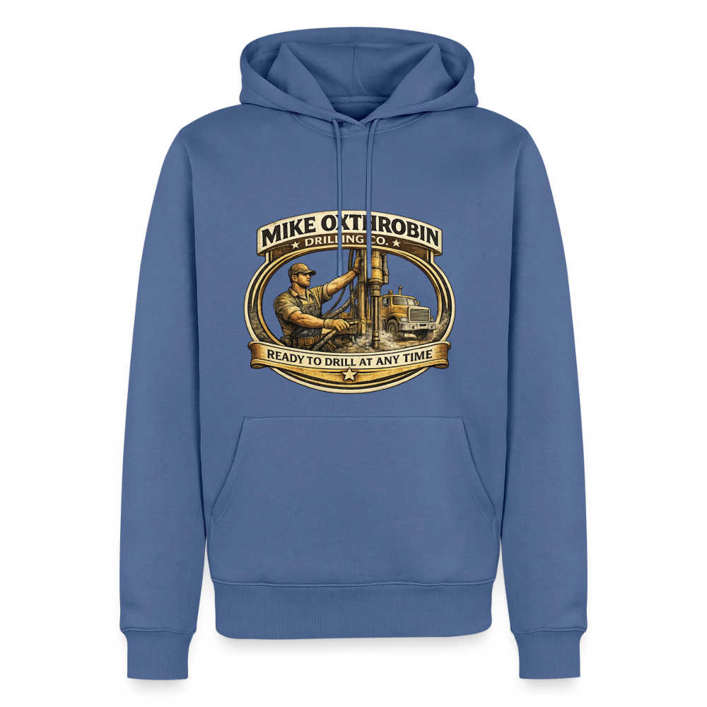 Mike Oxthrobin Drilling Co Hoodie Funny Adult Humor Gear Color: stone blue