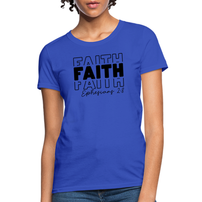 Faith Ephesians 2:8 Women's T-Shirt - royal blue