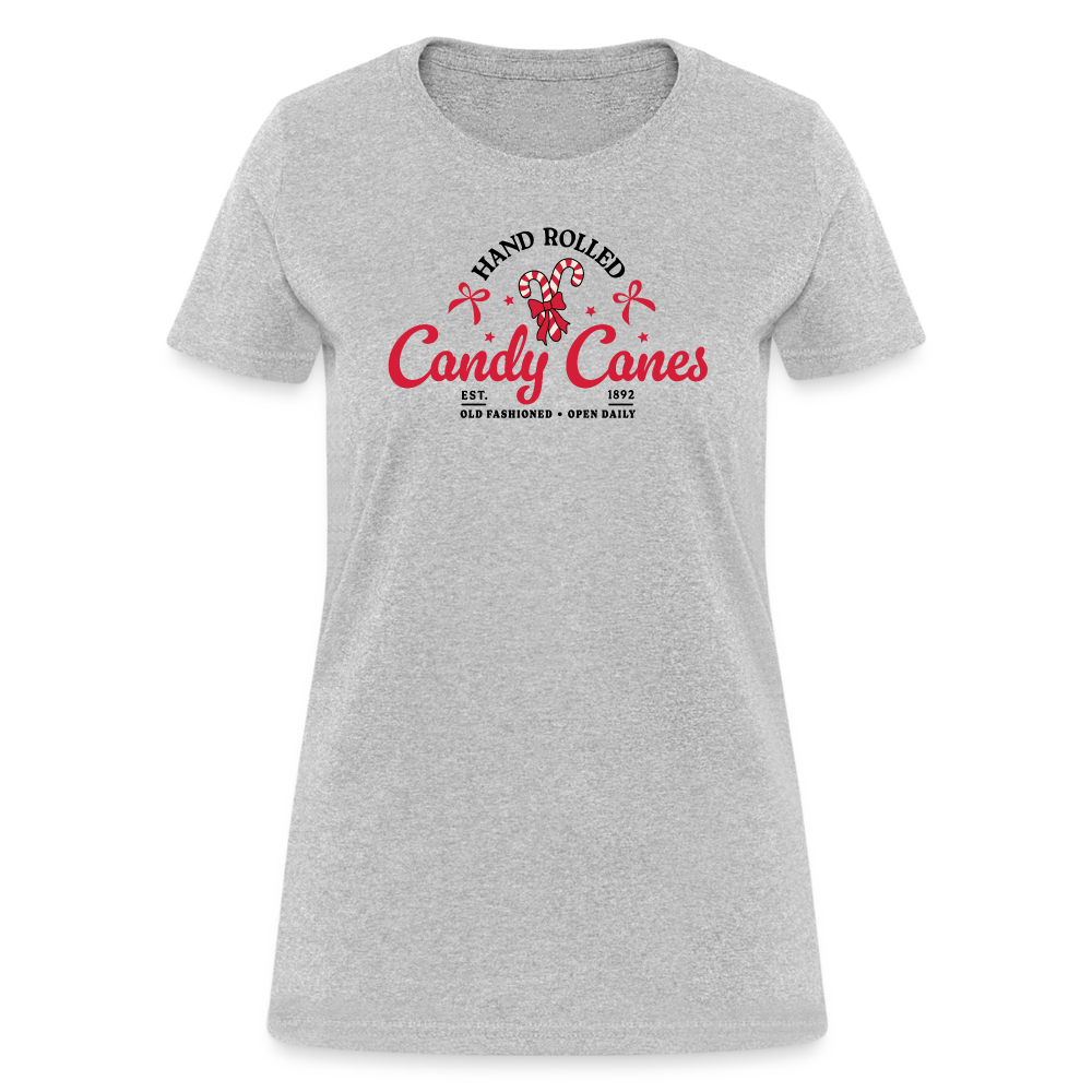 Hand Rolled Candy Canes Women's T-Shirt - heather gray