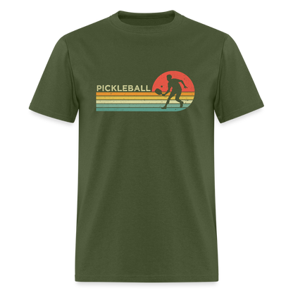 Retro Pickleball T-Shirt - military green