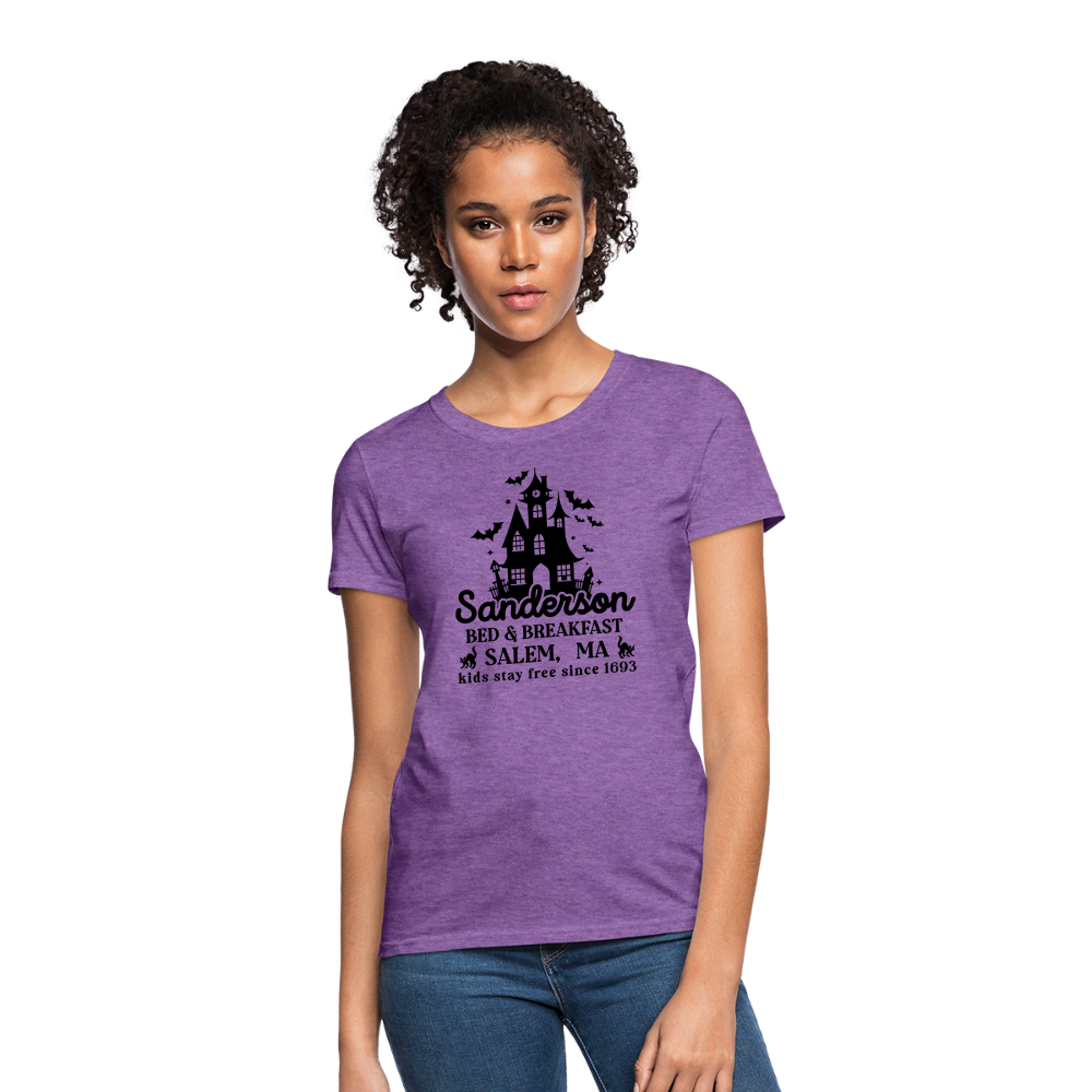 Sanderson Bed & Breakfast Salem MA Women's Contoured T-Shirt (Halloween) - purple heather