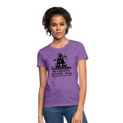 Sanderson Bed & Breakfast Salem MA Women's Contoured T-Shirt (Halloween) - purple heather