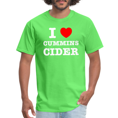 I Heart Cummins Cider T-Shirt - kiwi