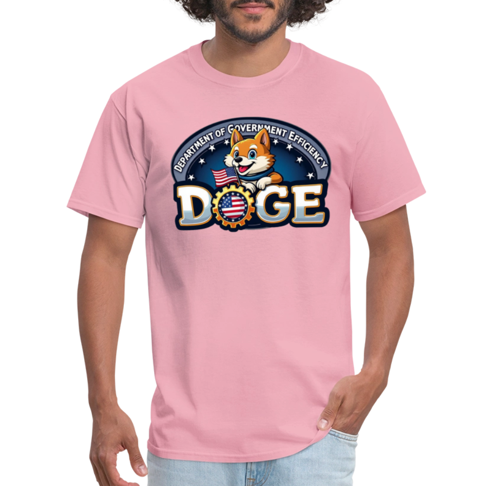 DOGE Logo (Dept of Government Efficiency) T-Shirt - pink