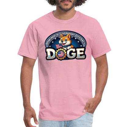 DOGE Logo (Dept of Government Efficiency) T-Shirt - pink