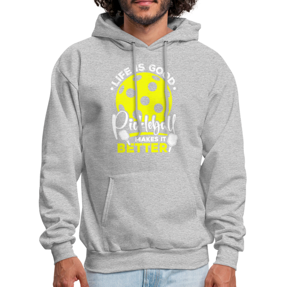 Life Is Good Pickleball Makes It Better Hoodie - heather gray