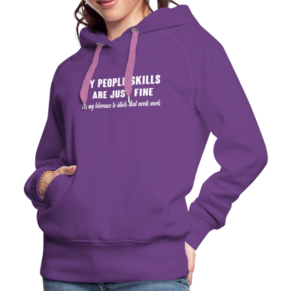 It's My Tolerance To Idiots That Needs Work Women’s Premium Hoodie - purple 