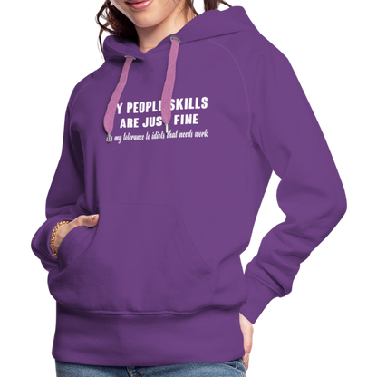 It's My Tolerance To Idiots That Needs Work Women’s Premium Hoodie - purple 