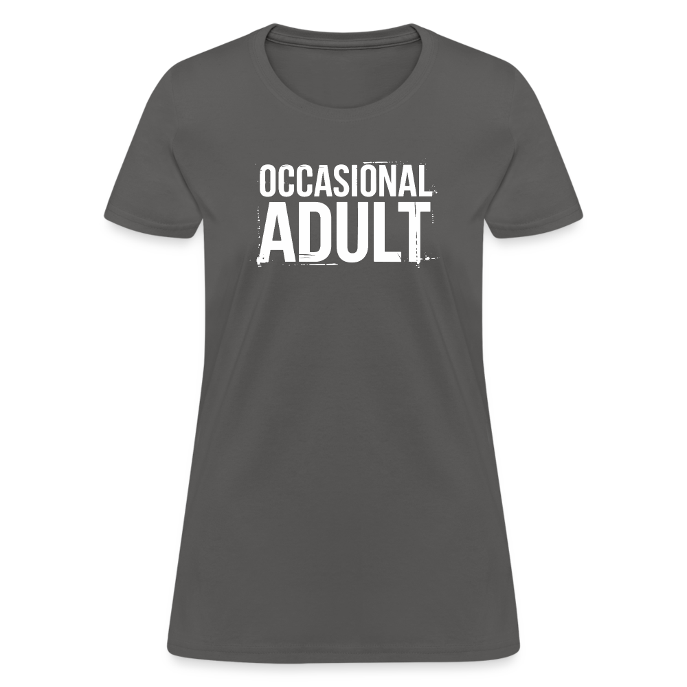 Occasional Adult Women's Contoured T-Shirt - charcoal