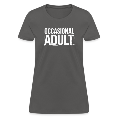 Occasional Adult Women's Contoured T-Shirt - charcoal