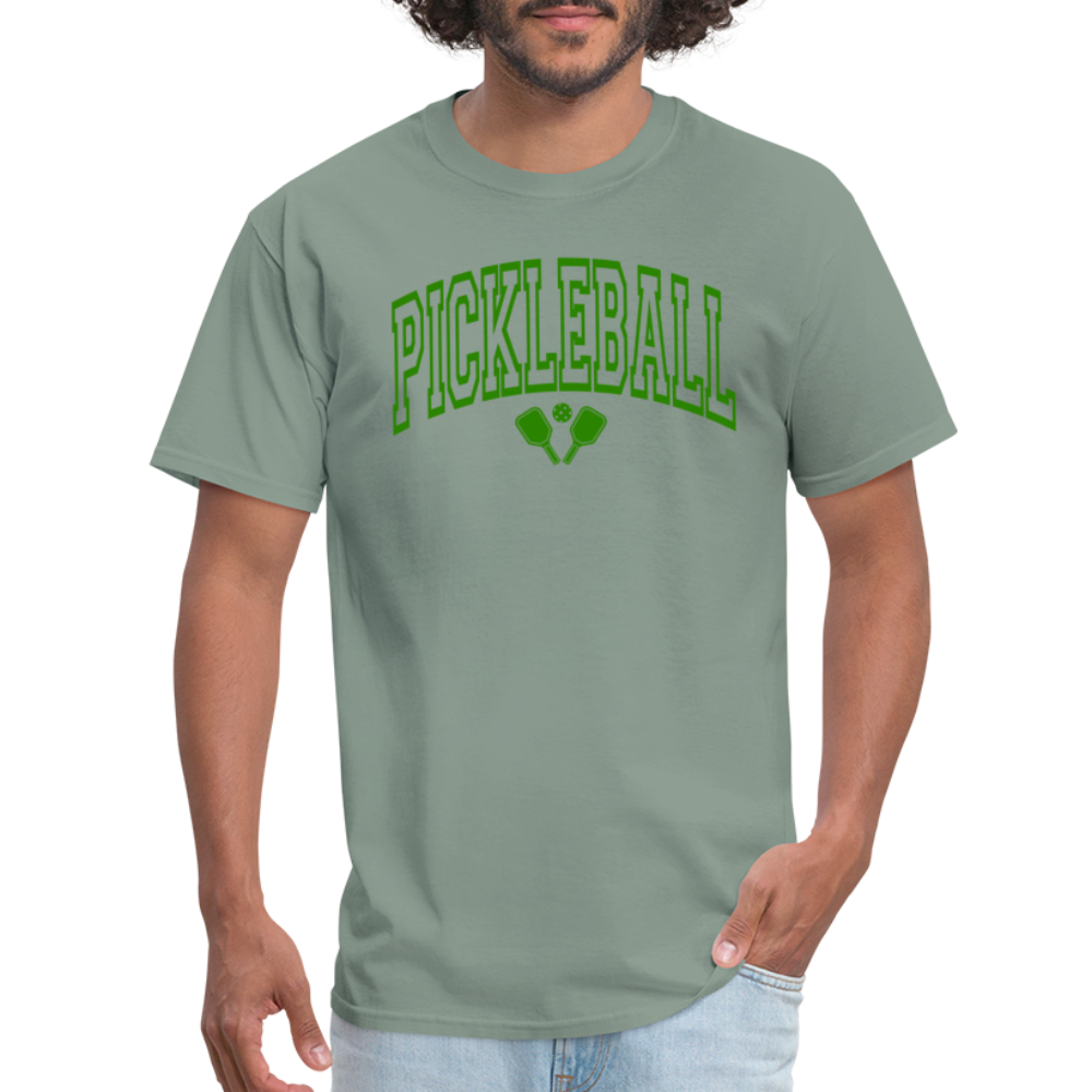 Pickleball T-Shirt (Green Arch Letters) - sage