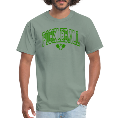 Pickleball T-Shirt (Green Arch Letters) - sage