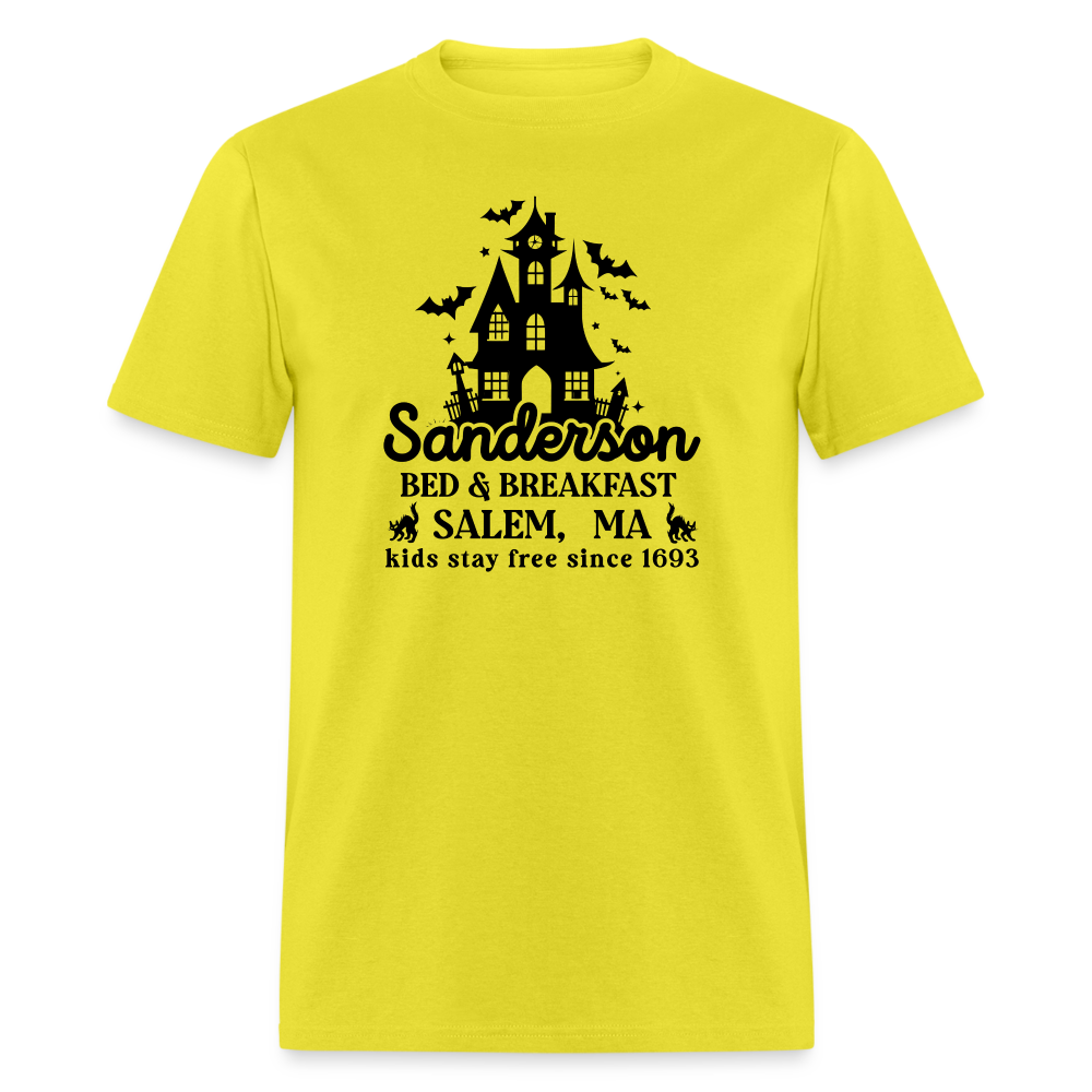 Sanderson Bed & Breakfast Salem MA T-Shirt (Halloween) - yellow