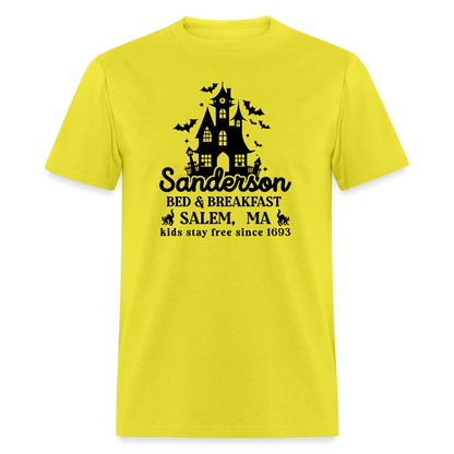 Sanderson Bed & Breakfast Salem MA T-Shirt (Halloween) - yellow