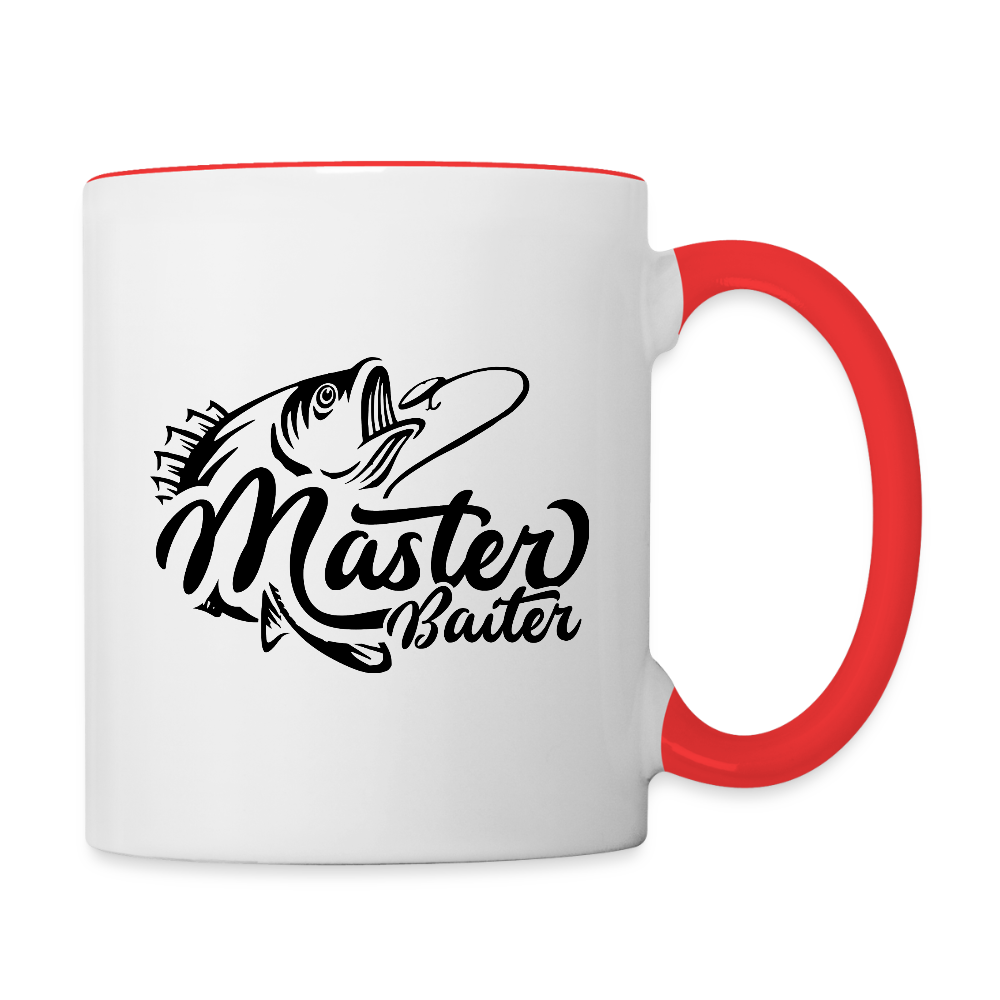 Master Baiter Funny Fishing Coffee Mug Color: white/red