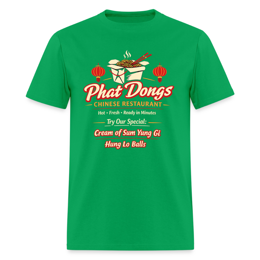 Phat Dongs Funny Chinese Restaurant T-Shirt - bright green