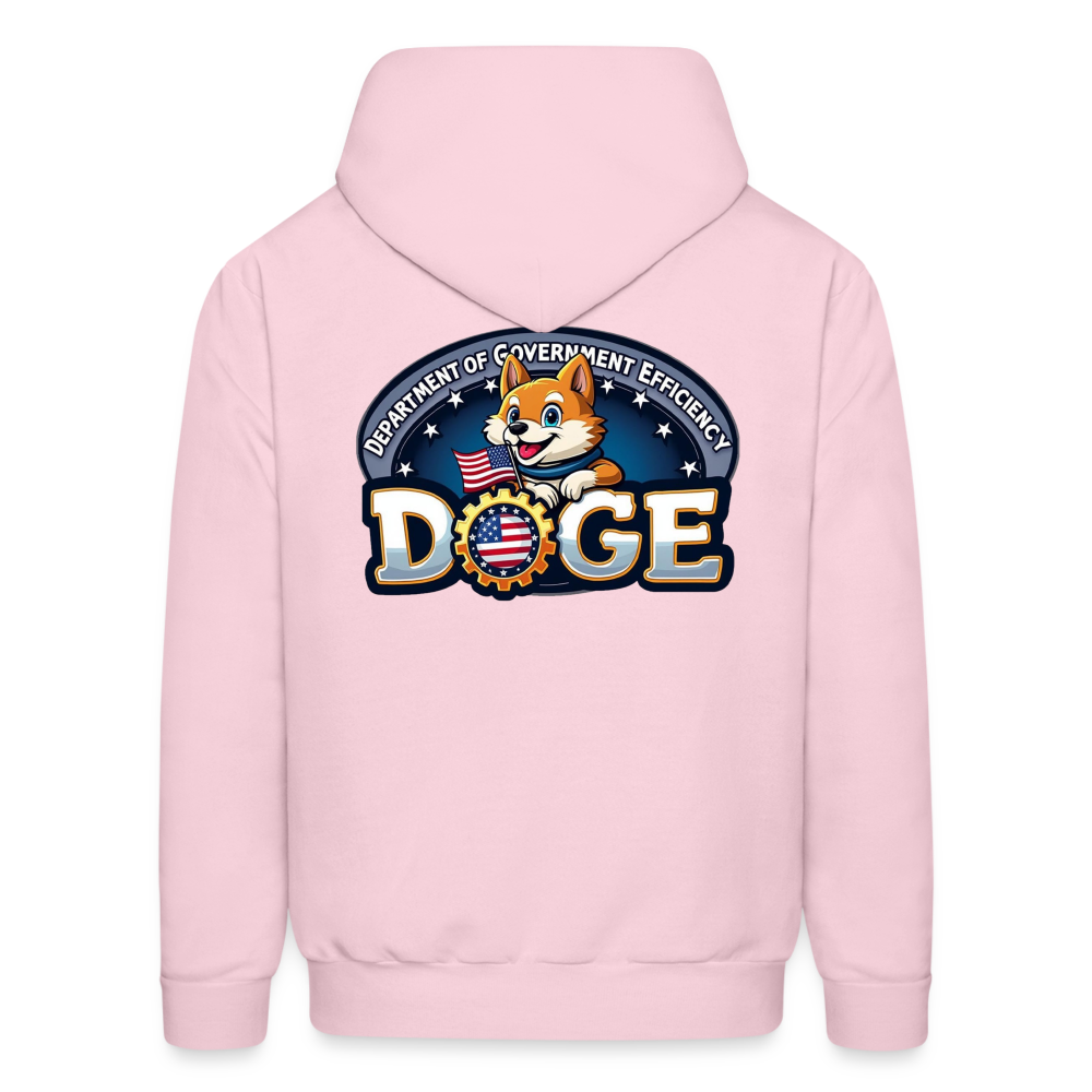 DOGE Hoodie (front/back print) - pale pink