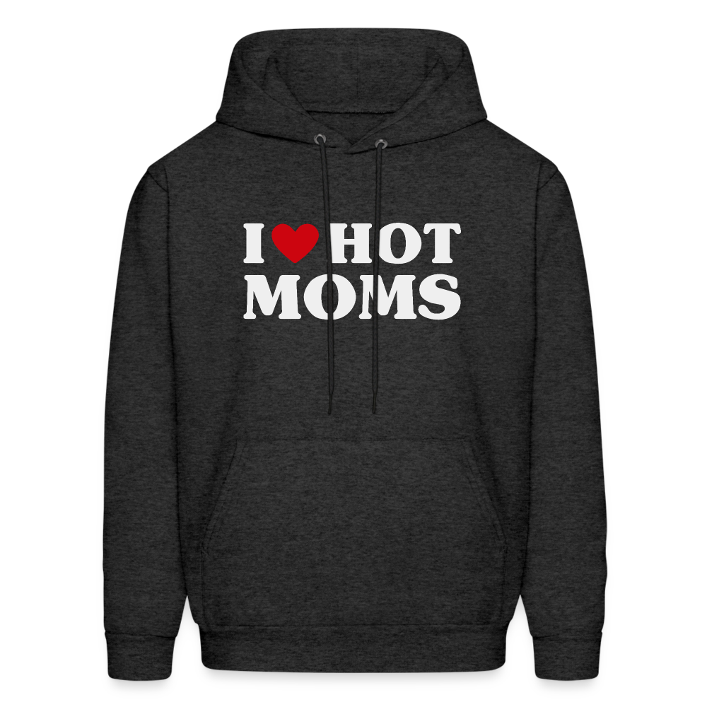 I Heart Hot Moms (Funny I Love Hot Moms) Hoodie - charcoal grey