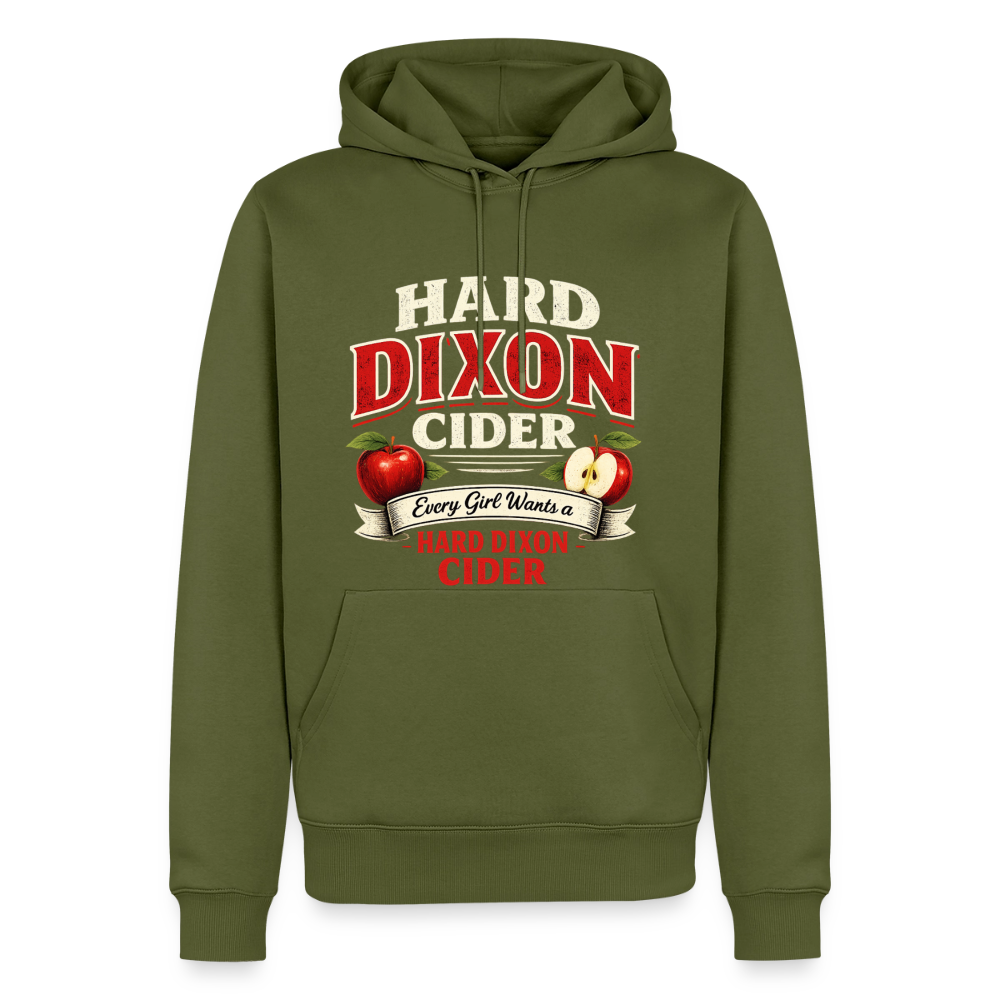 Hard Dixon Cider Funny Men’s Premium Hoodie - khaki green 