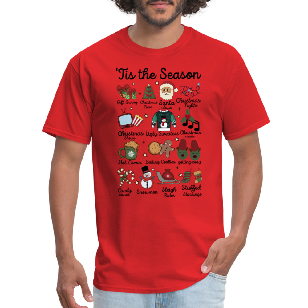 Tis The Season (Christmas) T-Shirt - red