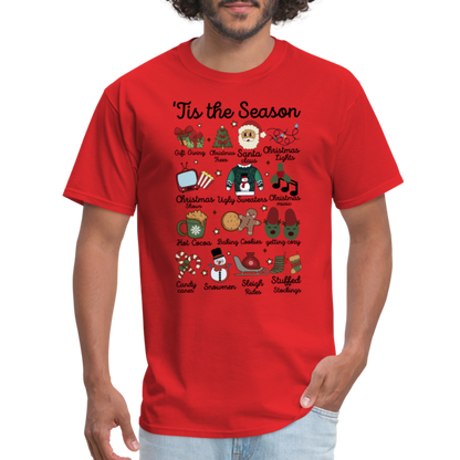 Tis The Season (Christmas) T-Shirt - red