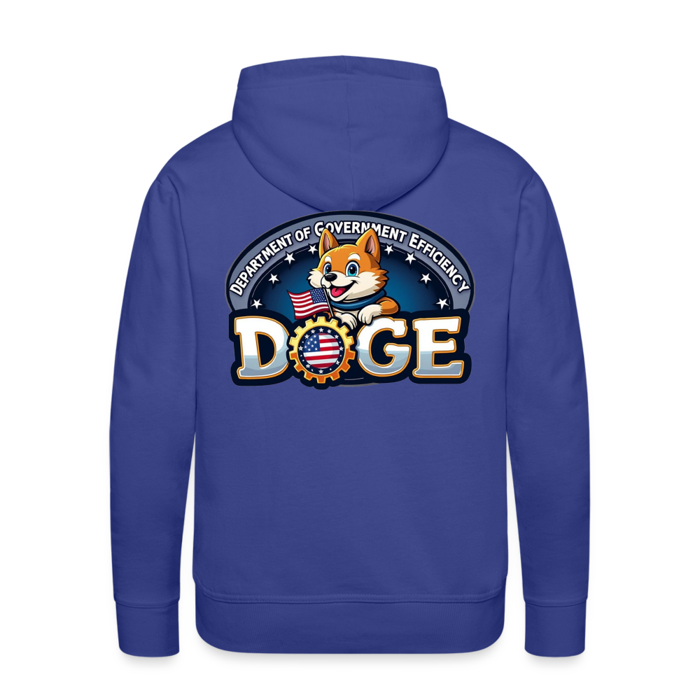 DOGE Men’s Premium Hoodie (front/back print) - royal blue