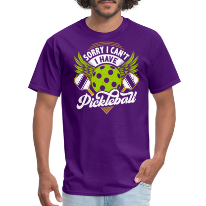 Sorry I can't I Have Pickleball T-Shirt - purple