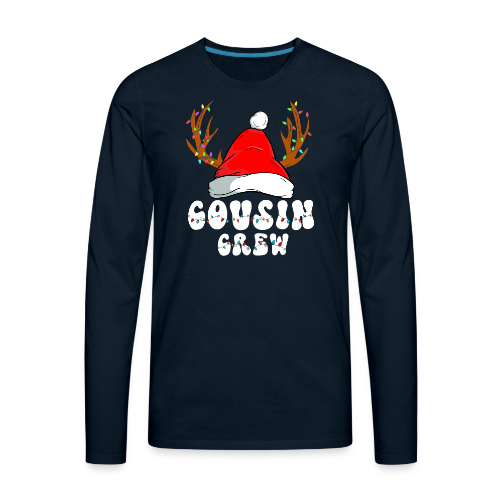 Cousin Crew Christmas Men's Premium Long Sleeve T-Shirt - deep navy