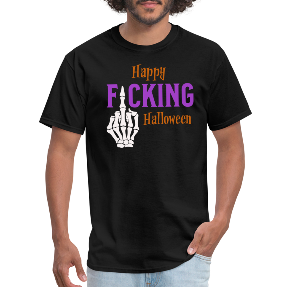 Happy Fcking Halloween T-Shirt - black