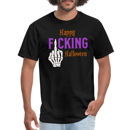 Happy Fcking Halloween T-Shirt - black