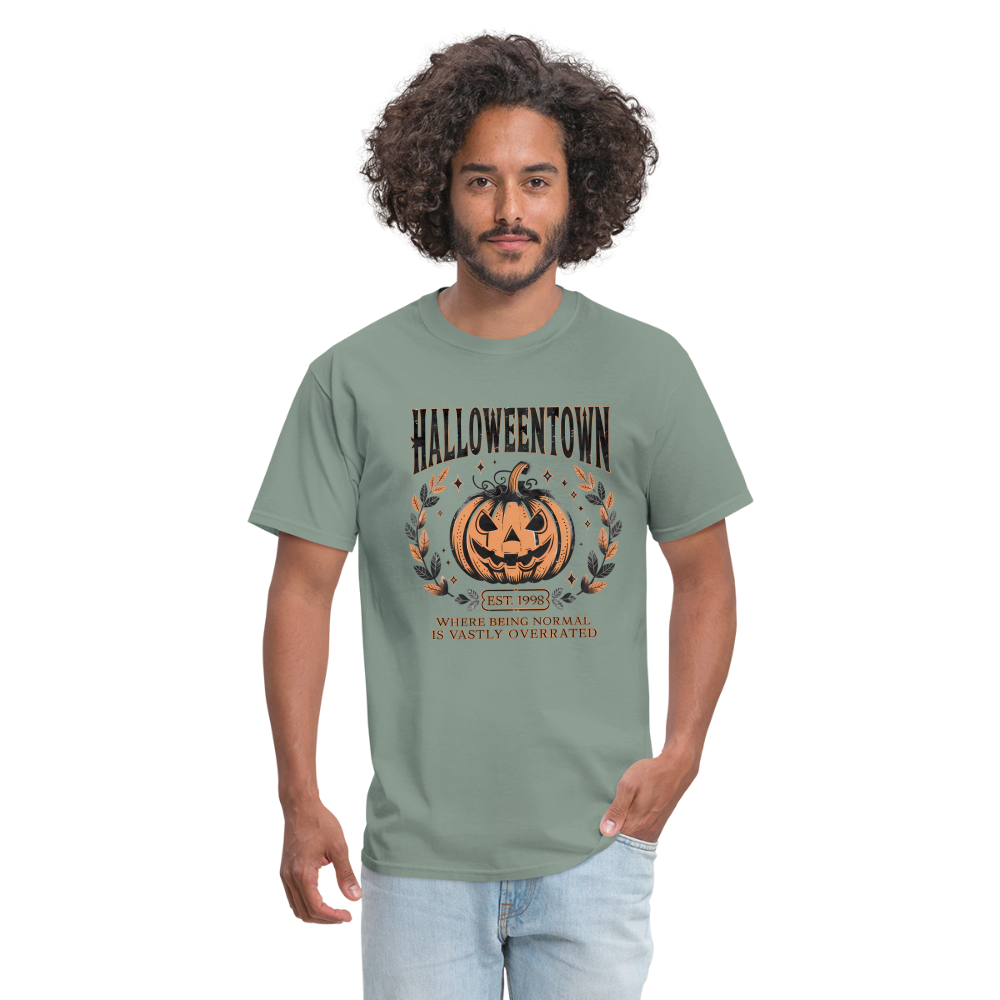 Halloweentown T-Shirt (Where Normal is Overrated) - sage