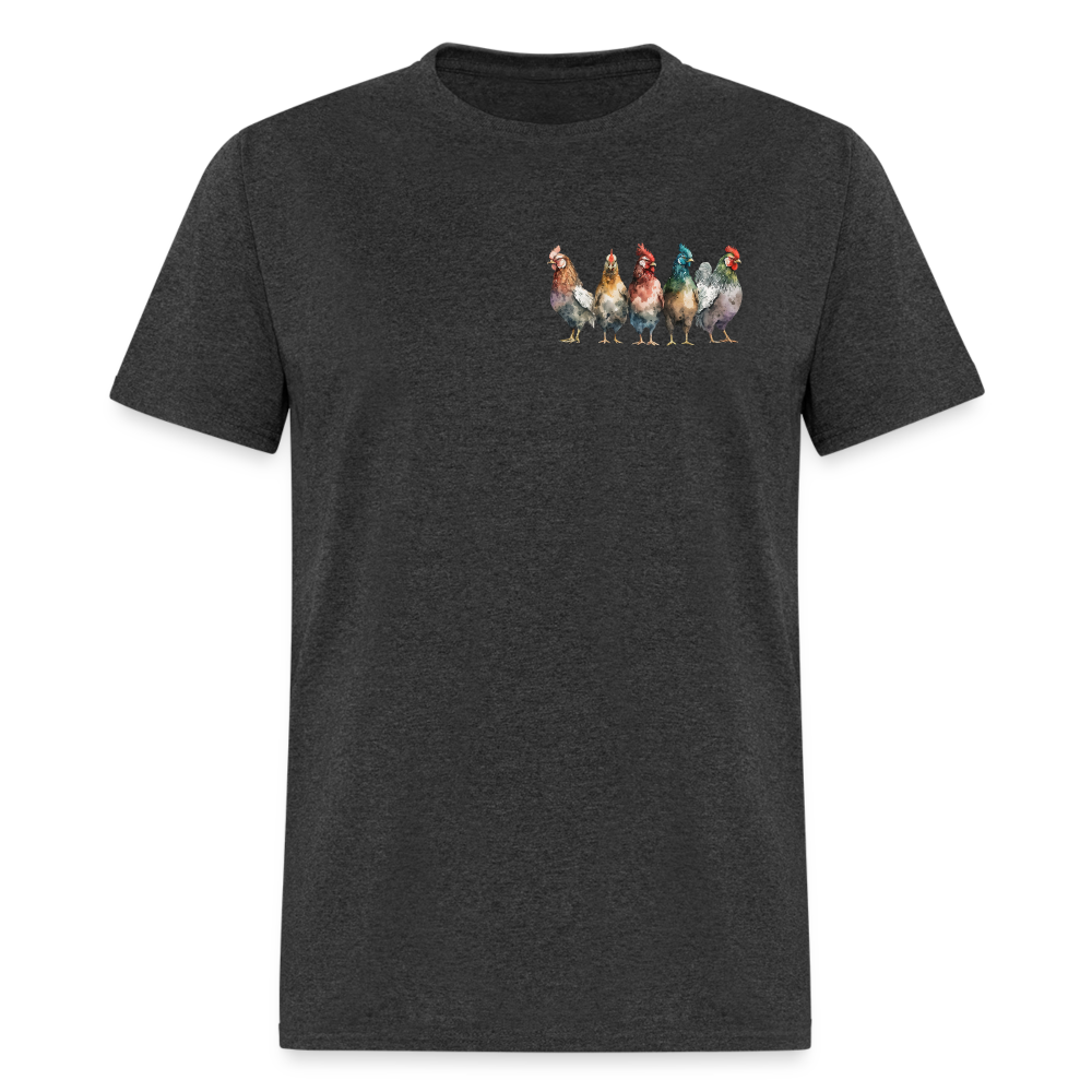 Chickenist T-Shirt (double sided print) - heather black