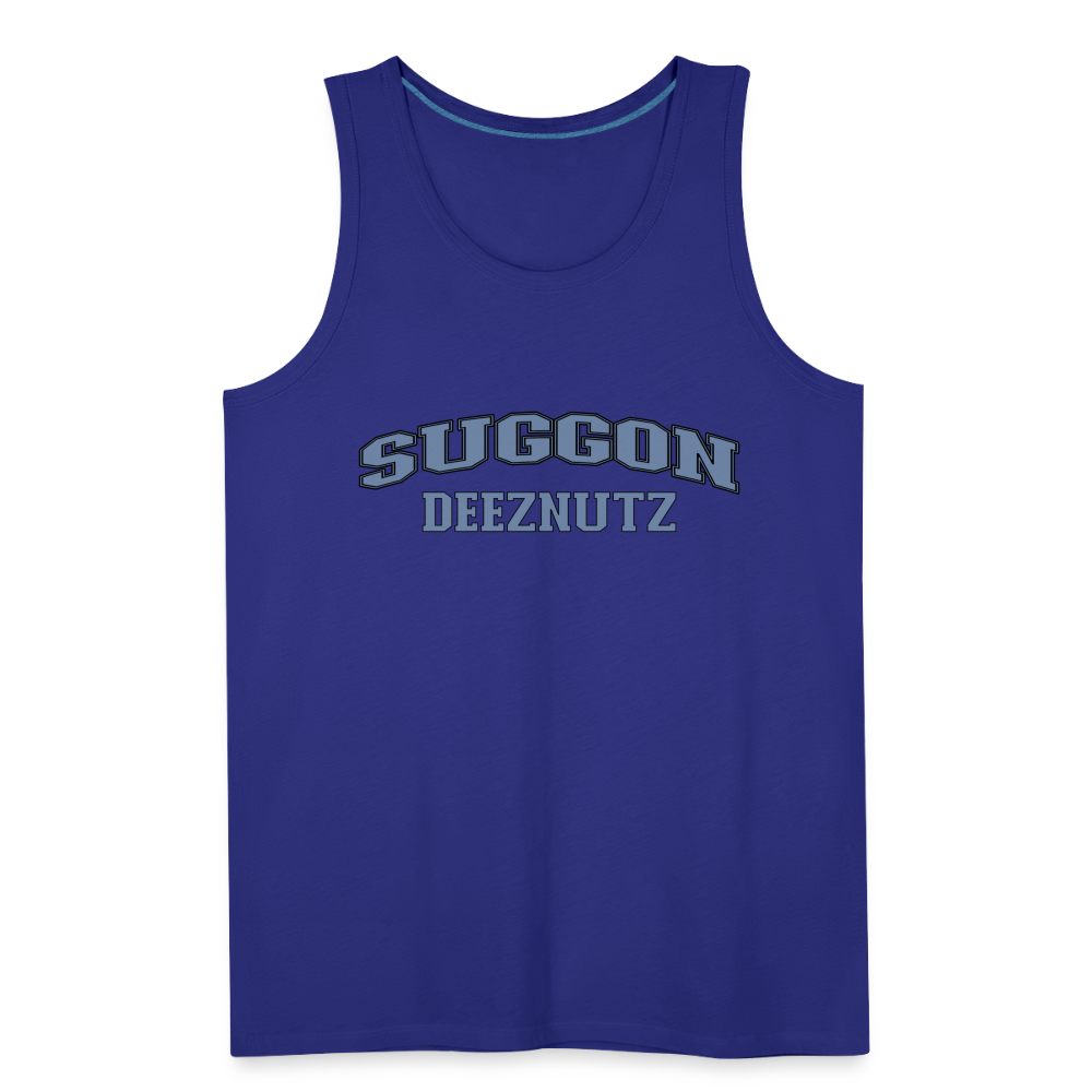 Suggon Deeznutz Tank Top (in Blue Ball Colors - Funny Sexual Humor) - royal blue