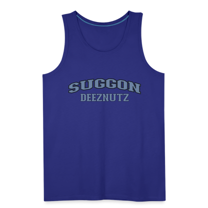 Suggon Deeznutz Tank Top (in Blue Ball Colors - Funny Sexual Humor) - royal blue