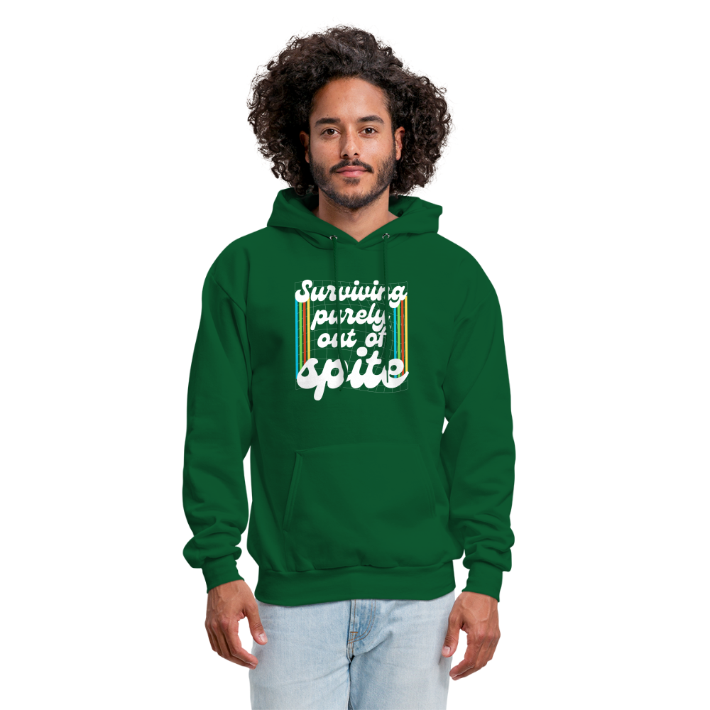 Surviving Purely Out Of Spite Hoodie - forest green