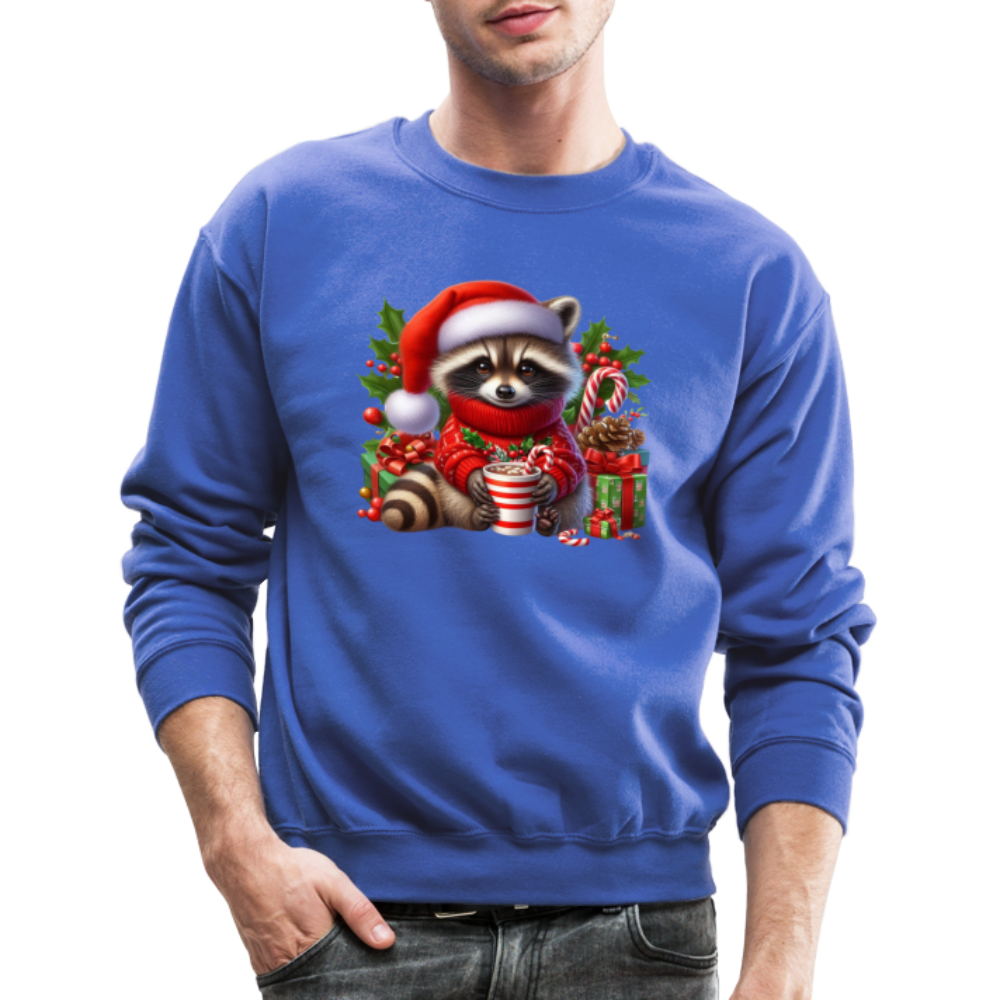 Christmas Cute Feral Raccoon Sweatshirt - royal blue