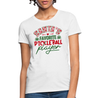 Santa's Favorite Pickleball Player Women's Contoured T-Shirt
