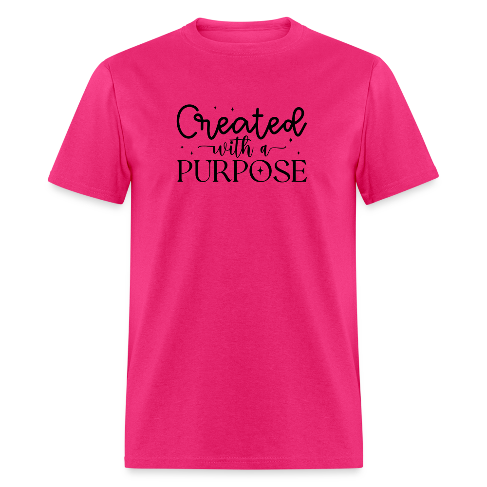 Created with a Purpose T-Shirt - fuchsia